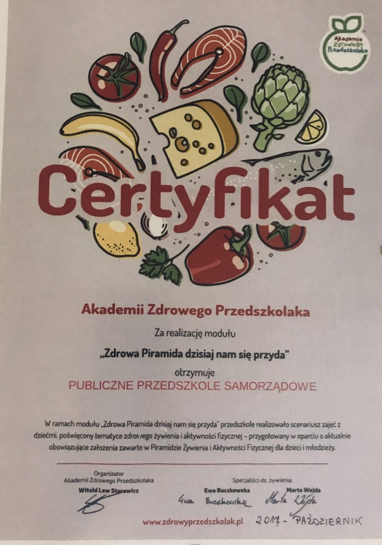 Certyfikat przedszkola, pozycja 50