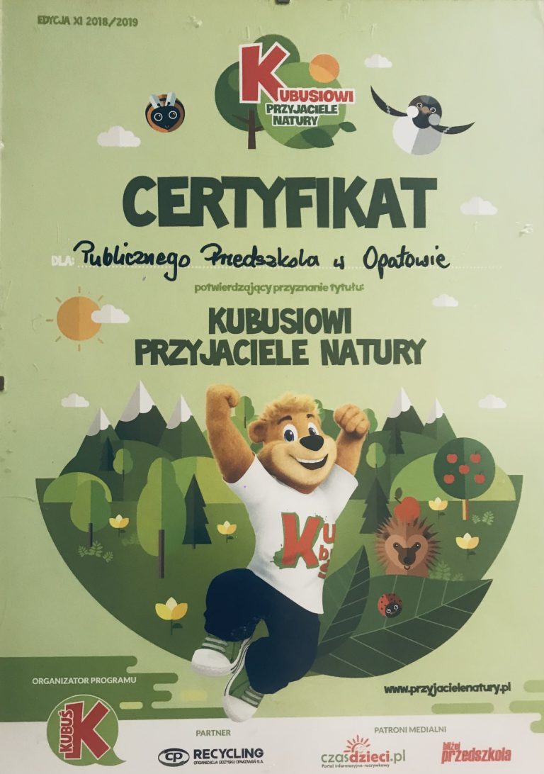 Certyfikat przedszkola, pozycja 35