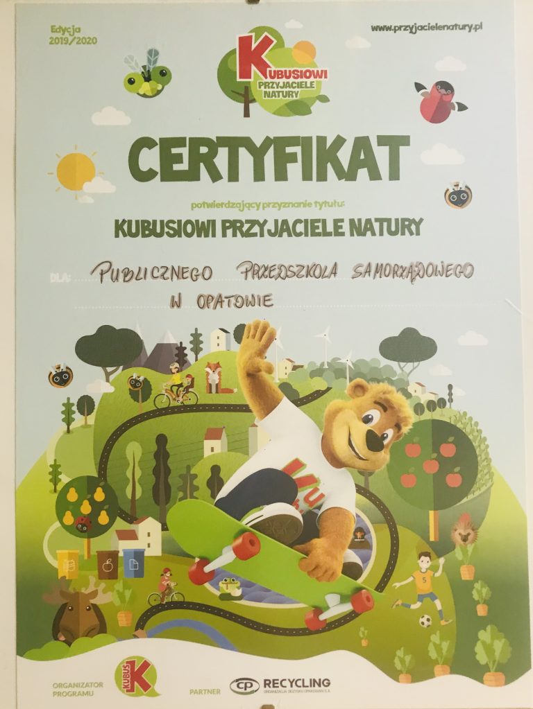 Certyfikat przedszkola, pozycja 18