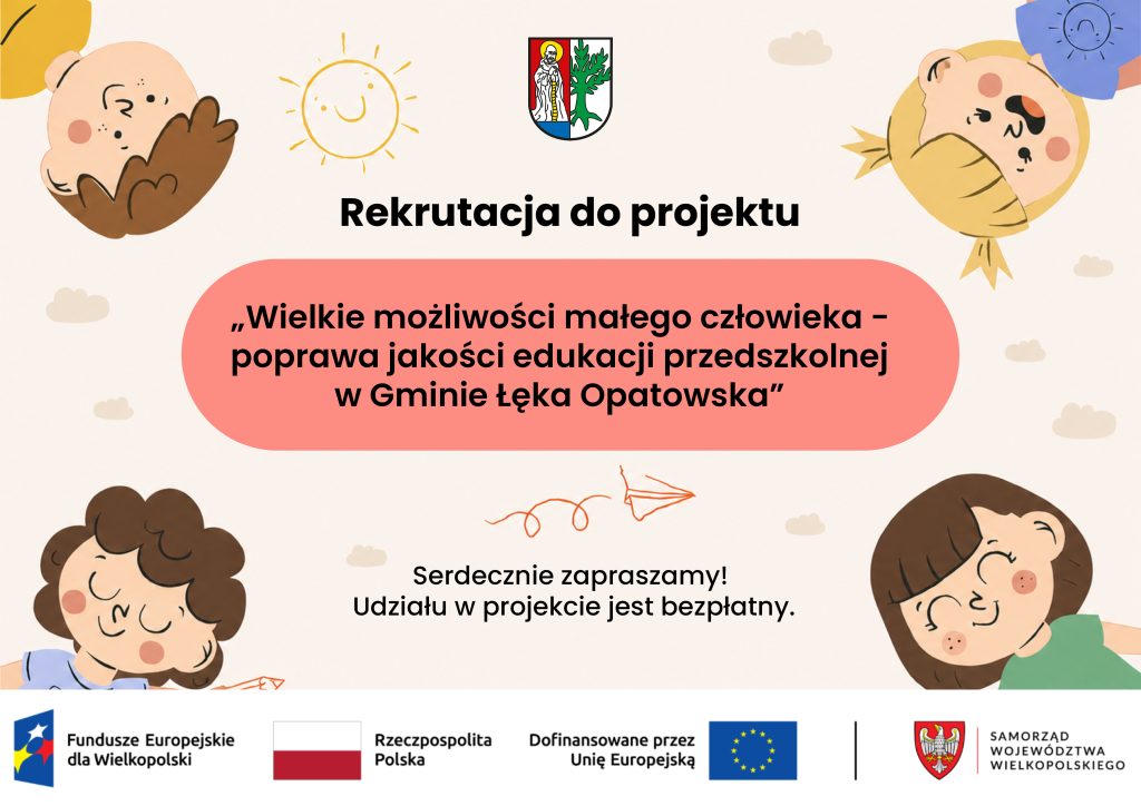 Plakat rekrutacyjny projektu „Wielkie możliwości małego człowieka”
